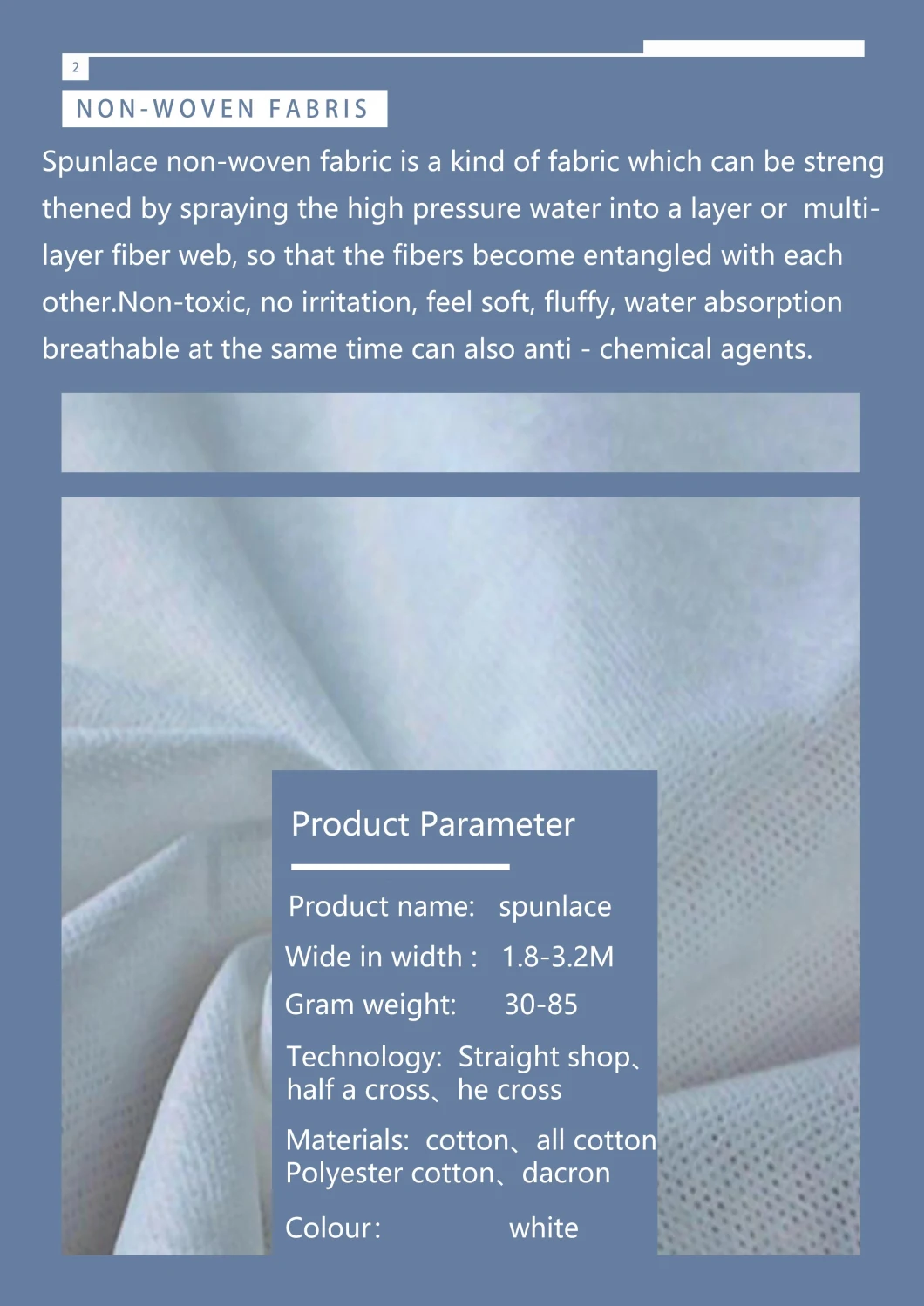 Polyester Hydrophilic Surgical Pure Cotton Spunlace Non Woven Fabric Viscose, Non Woven Spunlace Cotton Fabric