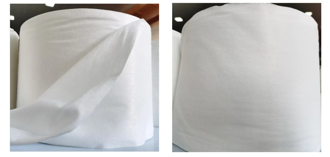 Customized 55% Cellulose 45% Polyester Fabric Spunlace Nonwoven Fabric for House Cleaning, Viscose and Pet Spun Lace Non Woven Fabric for Dry Wipes/Hand Towel