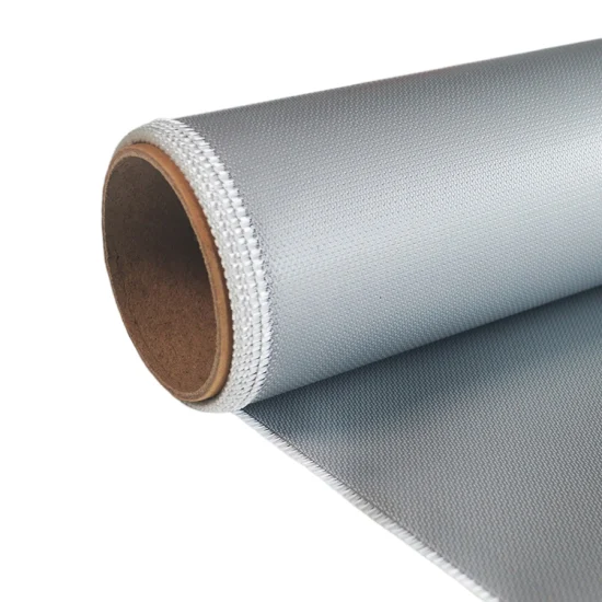 Tecido de fibra de vidro de silicone industrial de resistência à abrasão de alta resistência para conector de dutos de tecido