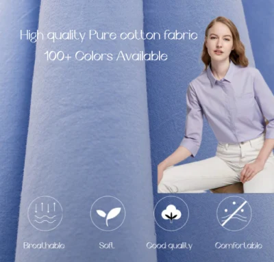 (mais de 100 cores disponíveis em estoque) Tecido de popeline liso dos anos 60 100% puro algodão lavado para roupas/vestidos/camisas/roupas infantis